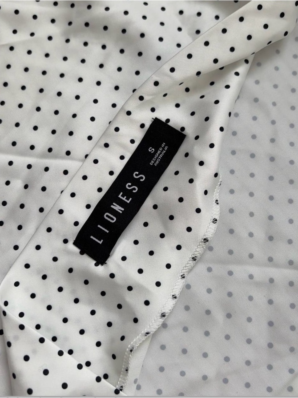 Lioness White Polka Dot Halter Crop Top - Picture 3 of 3
